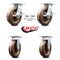 Service Caster 8 Inch High Temp Phenolic Caster Brakes/Swivel Locks and 2 Rigid SCC, 2PK SCC-35S820-PHRHT-SLB-BSL-2-R-2 - alternate 7